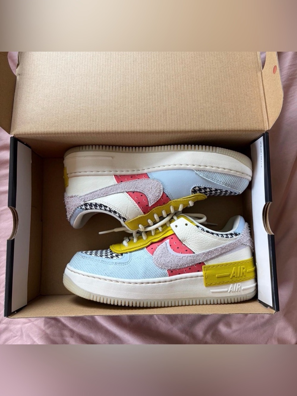 Nike Women's Air Force 1 Low Shadow - Multi Print Houndstooth